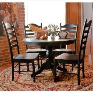   Dining Table with Whitman Chairs Set in Antique Black