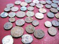 70 UNCLEANED ANCIENT LATE ROMAN COINS 5th CENTURY 4302  