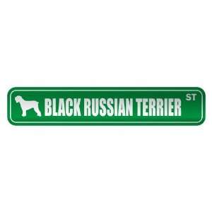   BLACK RUSSIAN TERRIER ST  STREET SIGN DOG