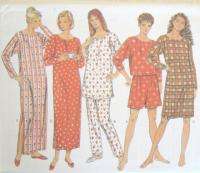 Misses Sleepwear Pattern 4686 Nightshirt Pajamas New  