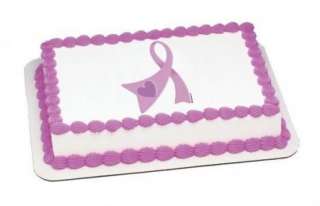 Pink Ribbon ~ Edible Image Icing Cake, Cupcake Topper ~ LOOK  