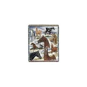  Horse Sense Horse Pictorial Tapestry Throw 50 x 60