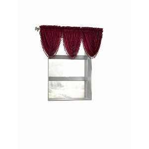  Style Selections 26L Scarlet Faux Silk Waterfall Valance 