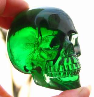 Green Obsidian Carved Crystal Skull/Head Healing,Crystal Healing 