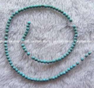 4mm Blue Turquoise Round Beads 15  
