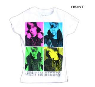 Justin Bieber   4 Square Photo Youth T Shirt  