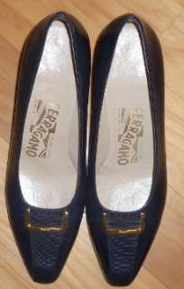   salvator ferragamo heels pumps heel 2 5 inch size 6 b color black