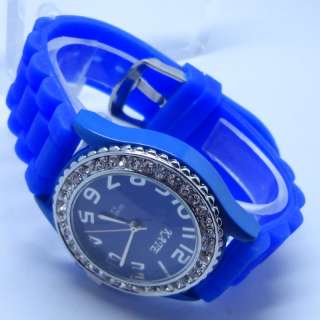   Crystal Silicone Gel Jelly Sports Wrist Watch Stylish Gifts 7 Colors