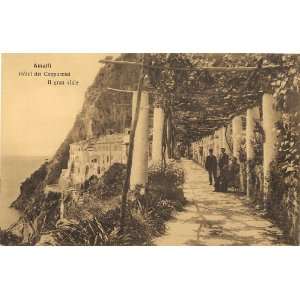 1910 Vintage Postcard The Grand Avenue   Hotel dei Cappuccini Amalfi 