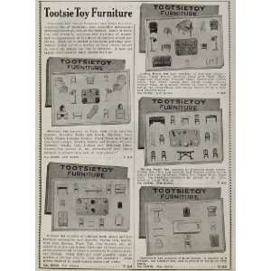  ORIGINAL Print Ad Tootsie Toy Doll House Furniture   Original Print Ad