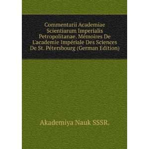   ©tersbourg (German Edition) Akademiya Nauk SSSR.  Books