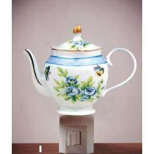 Shabby Chic Blue Teapot Night Light
