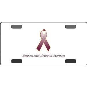  Meningococcal Meningitis Awareness Ribbon Vanity License 