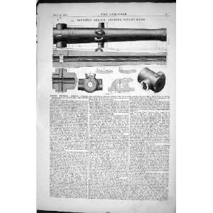 PRUSSIAN BREECH LOADING RIFLED GUNS 1870 ENGINEERING BRONZE BATTERING 