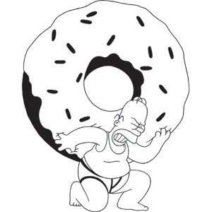   Simpsons Homer Donut Window Decal Sticker S SIM 0012 R Toys & Games