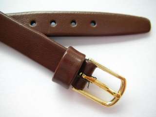 Hirsch dark brown leather quality calf watch band 12 mm  