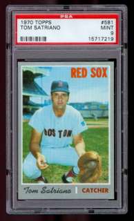 1970 Topps Tom Satriano #581 PSA 9 Boston Red Sox Card  
