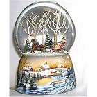 natures story teller musical scenic sleigh ride christmas snow globe
