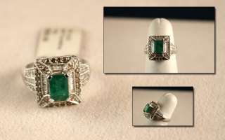 Green Tourmaline and Diamond Ring  