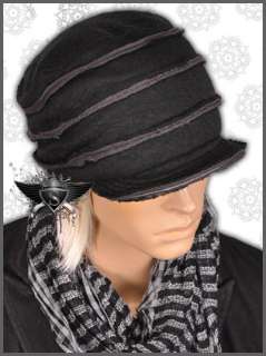 AM246 Black Punk Winter Beanie cotton Mens Hat Cap  