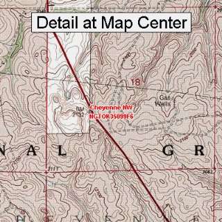   Topographic Quadrangle Map   Cheyenne NW, Oklahoma (Folded/Waterproof