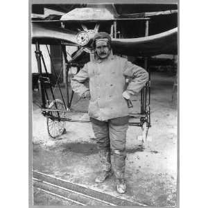  Henri Salvet,Aviator,standing in front of airplane,1900 
