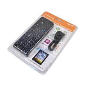 4GHz Wireless Trackball Keyboard with Laser Pointer for Windows, Linux 