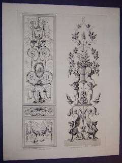 Pequegnot 1858 Etching. Wall Panels. 602  