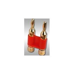    24K Gold Plated Dual Banana Speaker Wire Plug Red Electronics