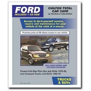 Chilton Total Car Care Software for FORD Trucks & SUVs 1976 1999 (2 CD 