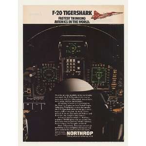   20 Tigershark Aircraft Cockpit HUD Print Ad (43498)