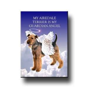 Airedale Terrier Guardian Angel Fridge Magnet
