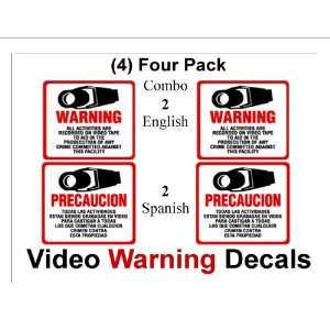 /204S English (2)/Spanish(2) 4 Pack Video CCTV Security Surveillance 