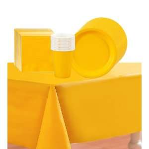  School Bus Yellow (Yellow) Party Supplies Pack Including 