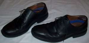Mens FLORSHEIM Black Leather Dress Shoes, Size 10.5 3E, Wide  