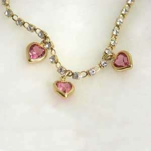  Pretty in Pink Pet Necklace  Size 7 INCHES