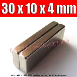 Neo Neodymium Block Rare Earth N42 Magnet 30x10x4 mm Strong Craft 