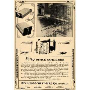 1908 Ad Globe Wernicke Office Filing Equipment Ohio   Original Print 