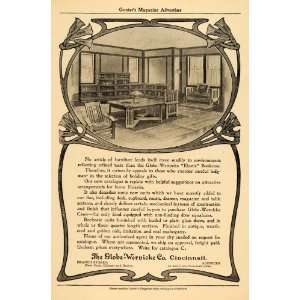  1905 Ad Globe Wernicke Co. Elastic Bookcase Furniture 