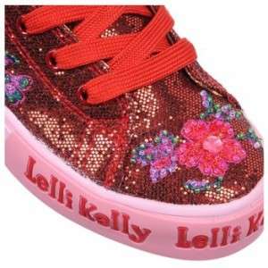   Red Mid Top Beaded boots shoes Lace Up Candy Toddler Girls  