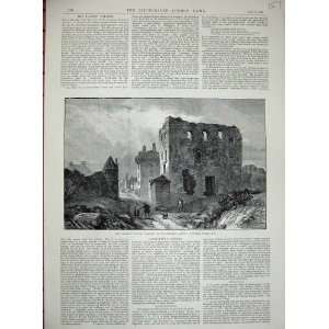  BishopS Castle Glasgow Buildings Ruins People 1888