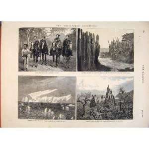  Manchester Cathedral Blackfirars Bridge View Print 1876 