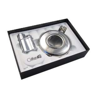 Colibri Lighter and Flask Gift Set