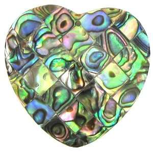  35mm abalone shell heart pendant bead