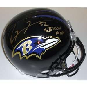   Full Size Riddell Helmet with SB XXXV MVP inscription Sports