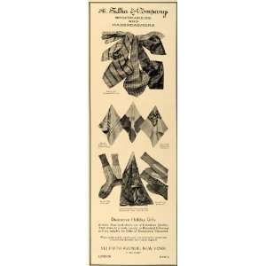  1924 Ad French Silk Handkerchiefs Robe A Sulka Clothing 