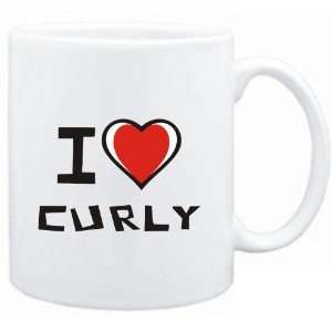  Mug White I love curly  Adjetives