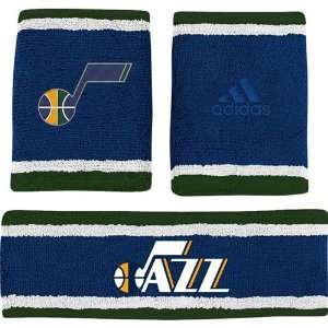  Utah Jazz Headband and Wristband Set (Navy) Sports 