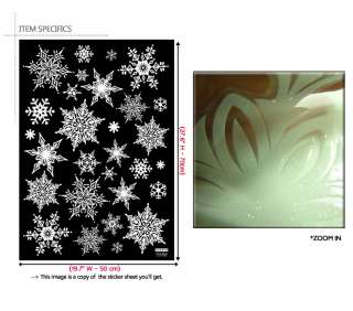 Christmas Decor White Snowflakes DIY Vinyl Wall Sticker  