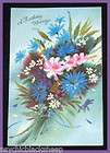vintage watercolor flower daisy bouquet fold out birthd expedited 